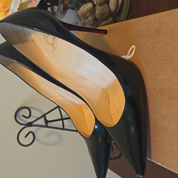 Christian Louboutin Decollete Black Patent Pumps - Picture 3 of 5